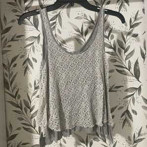 Forever 21 Grey Lace Tank Top